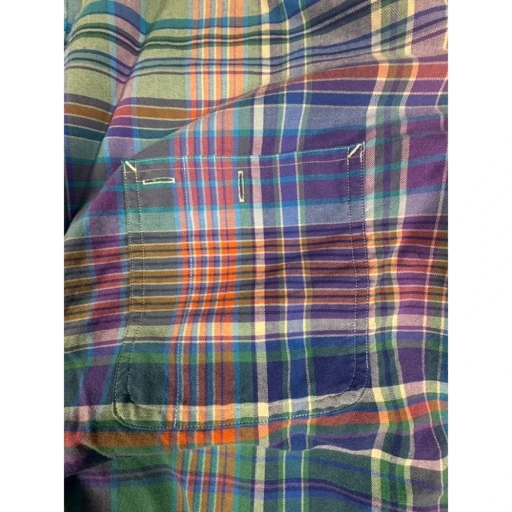 Polo Ralph Lauren Shirt Mens 2XB Multi Color Plaid Long Sleeve Cotton Big & Tall